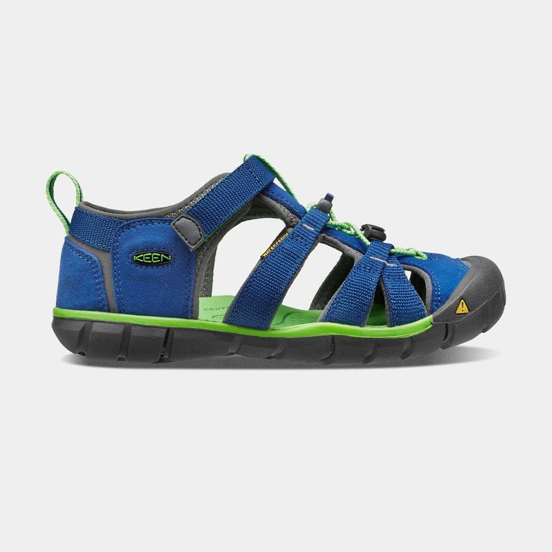 Keen Seacamp II Cnx Kids Sandals Blue/Green Clearance (8972-PWKNH)